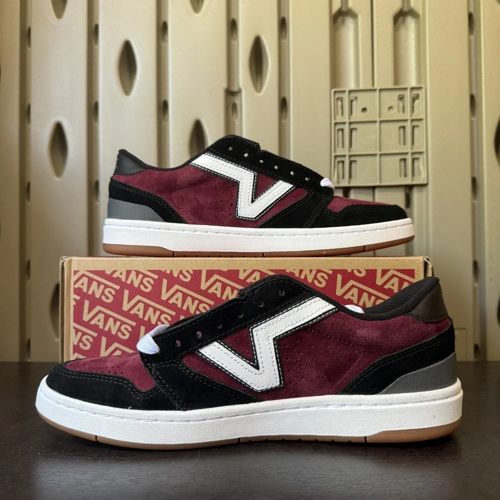 Vans Lowland 2.0 Skate Sneakers Shoes Red Black Men's Size 9 - VN000D6R2Q1
